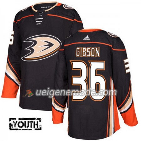 Kinder Eishockey Anaheim Ducks Trikot John Gibson 36 Adidas 2017-2018 Schwarz Authentic